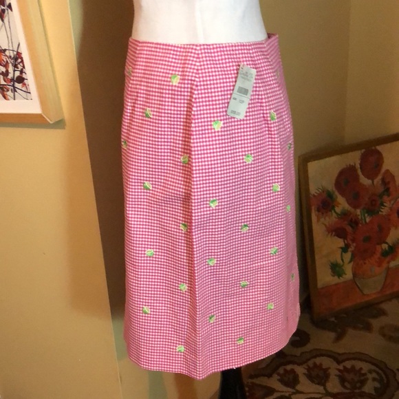 Vintage TALBOTS size 12 P STRETCH Gingham Pink White Plaid
Embroidered LIME NEW - Picture 6 of 15